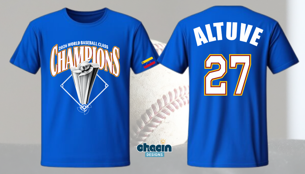 Camiseta Venezuela Campeón World Baseball Classic 2026 | Personalizable Nombre y Número