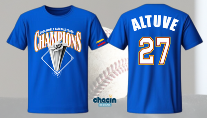 Camiseta Venezuela Campeón World Baseball Classic 2026 | Personalizable Nombre y Número