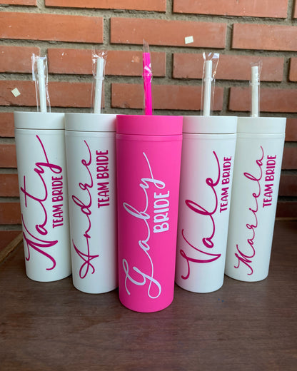 Skinny tumbler personalizado