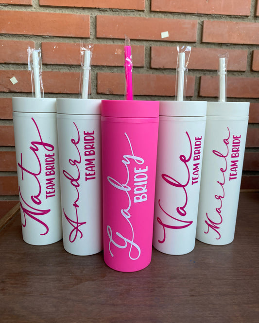 Skinny tumbler personalizado